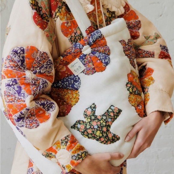 Sezane Handbags - Sezane Maxi Tote Bag - Sézane X Sea Ny Woodstock Patchwork - Size TU